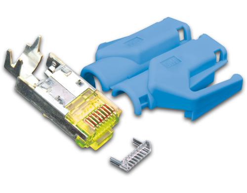 Hirose Stecker TM31, 10er Pack, KAT6A (ISO/IEC), inkl. Knickschutzt�lle, blau Preisvergleich