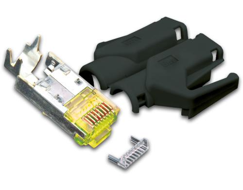 Hirose Stecker TM31, 10er Pack, KAT6A (ISO/IEC), inkl. Knickschutzt�lle, schwarz Preisvergleich