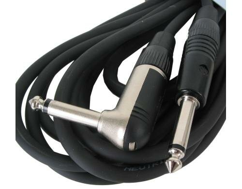 Contrik Kabel, 6.3Klinke/6.3Klinke 90° Instrumenten-Kabel, 6m
