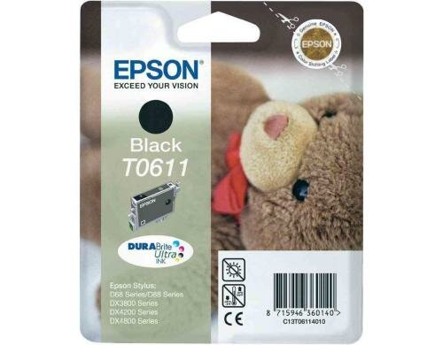 Tinte Epson C13T061140 schwarz, 8ml zu Stylus Photo D68PE/D88/DX3850, 250 Seite