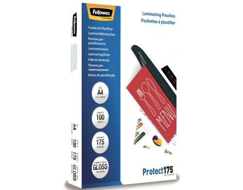 Fellowes Laminierfolien A4, 175 Mikron 100 Stück, 216x303mm