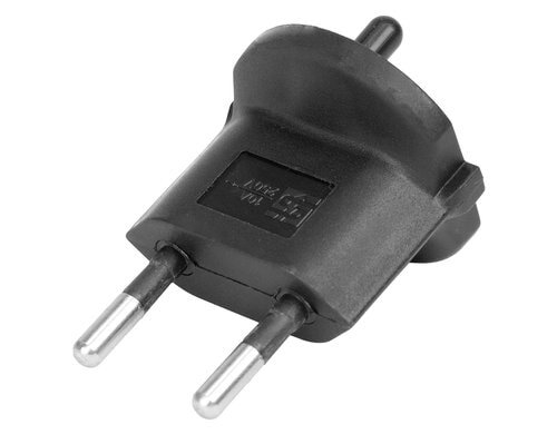 Fixadapter 2-Pol Deutsch auf Stecker CH T11 schwarz, CEE7 auf T11