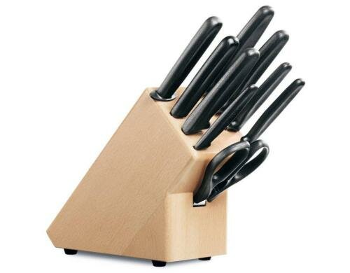 Victorinox Messerblock 9-teilig schwarze Nylon-Griffe