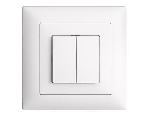 Feller EDIZIOdue Schalter S1 dop, UP, weiss Komplettset mit Rahmen