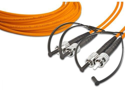 Lightwin LWL Duplex Patchkabel Multimode 50/125µm, ST-ST, 1.0m OM2