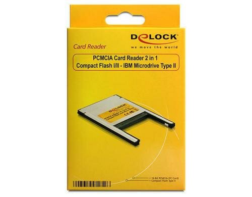 DeLock 91052 PCMCIA 2 in 1 CR Card Reader PCMCIA zu CF/MICRODRIVE