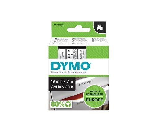 Dymo Schriftband D1, 19mm x 7m, Band:transp Schrift: schwarz - für alle LabelManager