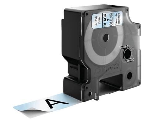 Dymo Schriftband D1, 24mm x 7m, Band:transp Schrift: schwarz - für alle LabelManager