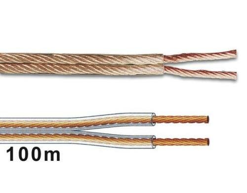 Velleman PLW240 Lautsprecherkabel 2x4.0mm² 100m transparent
