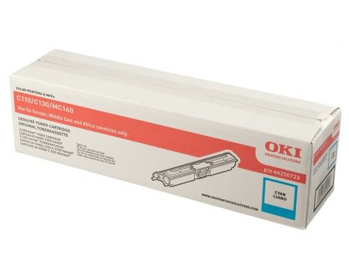 OKI Toner 44250723 cyan, C110/C130N/MC160 2500 Seiten