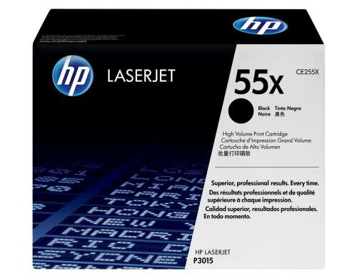 HP Toner 55X - Black (CE255X) Seitenkapazität ~ 12500 Seiten