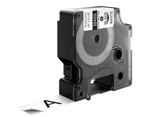 Dymo Rhino Schriftband, Nylon 18759, weiss 19mm x 3.5m, unebene oder ebene Oberflächen