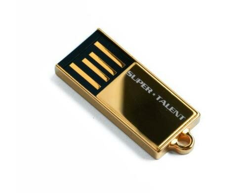 Super Talent USB2.0 Pico C Gold 32GB lesen bis zu 30MB/s (200x) 6g, ohne Deckel