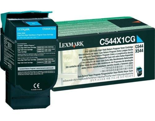 Rückgabe-Tonerkassette C544X1CG cyan 4000 Seiten für C544/X544
