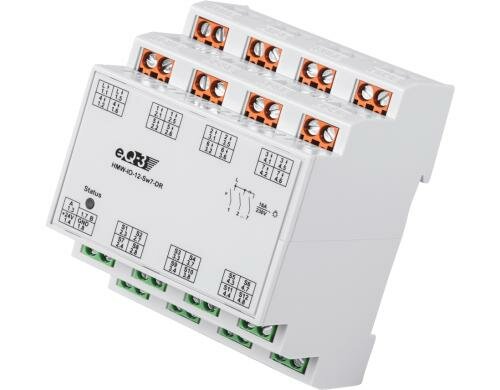 Homematic Drahtgebundenes RS485 I/O-Modul 12 Eingänge, 7 Schaltausgänge, Hutschiene