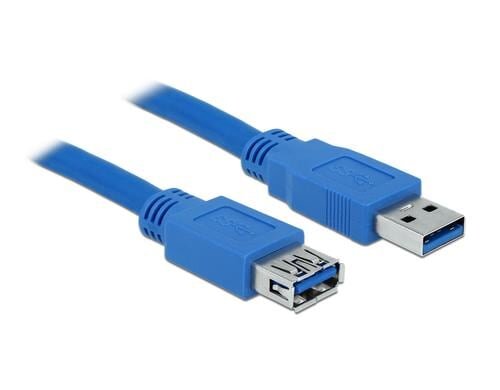 USB3.0 Kabel, 5.0m, A-A, Blau, Verlängerung für USB3.0 Geräte, bis 5Gbps