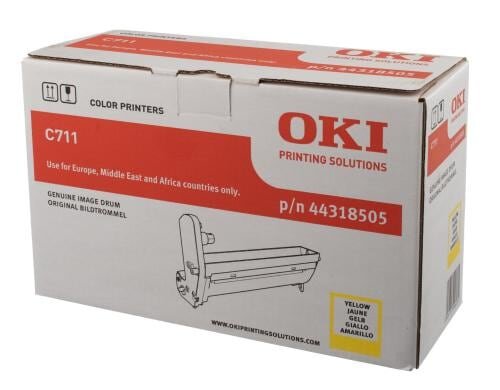 OKI Bildtrommel 44318505, f. C711 Serie, ye 20000 Seiten  (Image Drum), ISO/IEC 19798