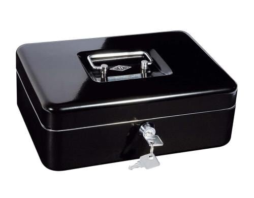 Wedo Geldkassette, 15.2x11.5x8.0cm 4 Fächer, schwarz