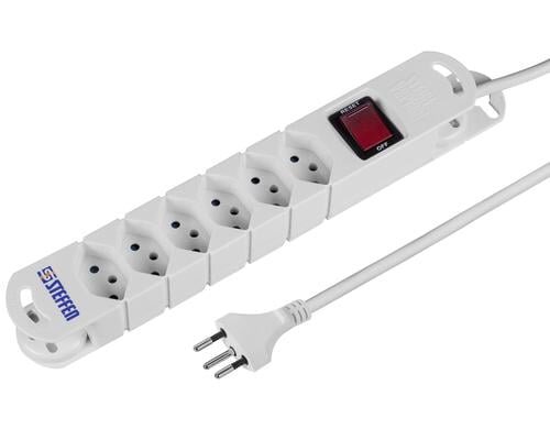 Steckdosenleiste 6xT13, mit Schalter 3m Kabel, 6 x T13, Magnet