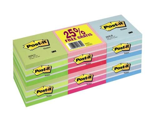 3M Post-it Würfel farbig 6 Blocks à 450 Blatt, 76x76mm
