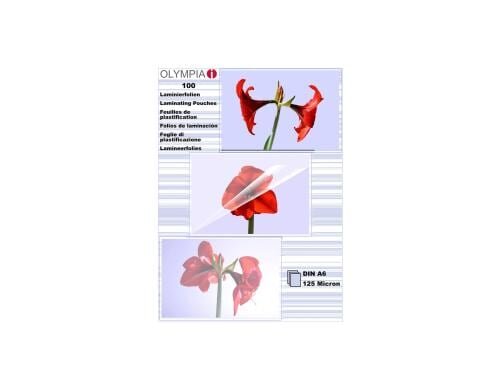 Olympia Laminierfolien DIN A6 125 Micron, Inhalt: 100 Stück