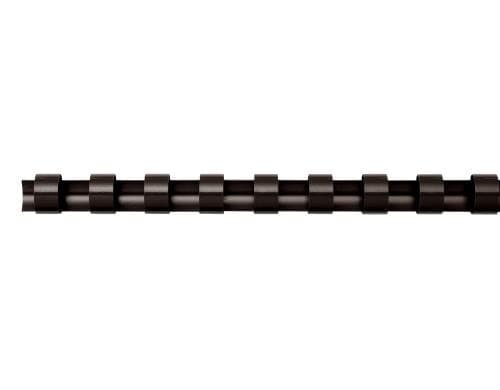 Binderücken 8mm, schwarz, 25 Stk. Blattkapazität 21-40 Blatt, 21 Ringe