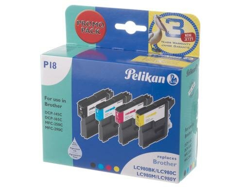 Pelikan Kombipack,4 Patronen, LC-980C LC-980M, LC-980BK, LC-980Y