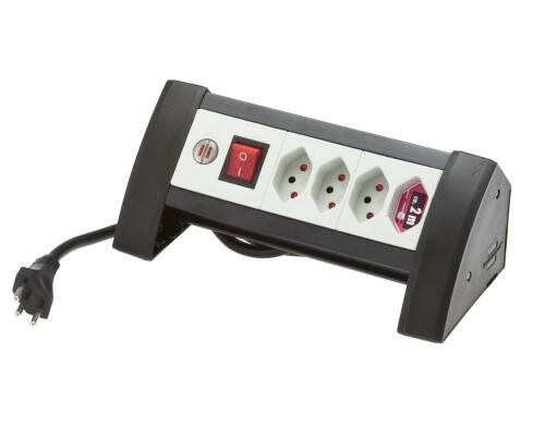 Steckdosenleiste 4xT13 Premium Office Line 1.8m Kabel, Schalter, Kinderschutz