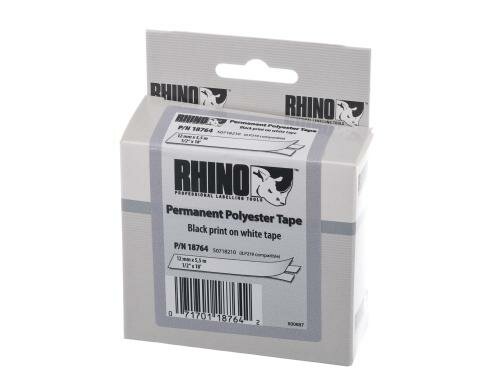 Dymo Rhino ID2 Schriftband, Polyester 12mm x 5.5m, für ebene Oberflächen