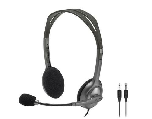 Logitech H110 Stereo Headset Mikrofon, 3.5mm Klinker Stecker