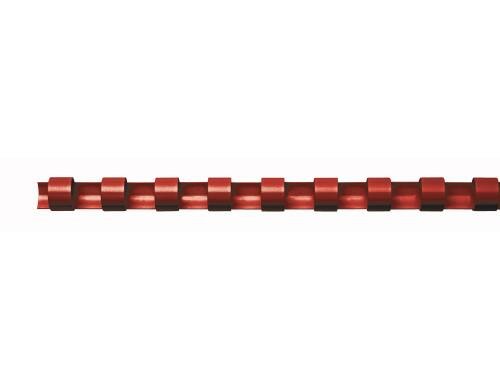 Binderücken 6mm, rot, 25 Stk. Blattkapazität 5-20 Blatt, 21 Ringe