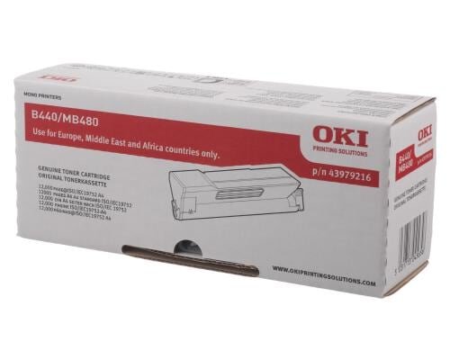 OKI Toner 43979216, schwarz,zu B440/MB480 12000 Seiten bei 5% Deckung
