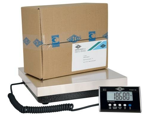 WEDO elektronische Paketwaage 50kg / 20g inkl. 9V / 120 mA Netzgerät,