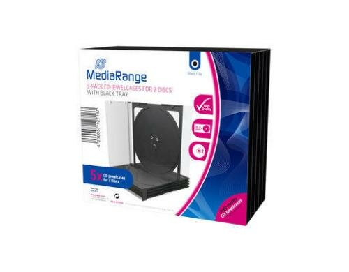 CD / DVD Retail Pack 2er Jewel Cases 5 Stk. transparent / leer