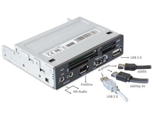 DeLock 91669 USB 2.0 CardReader 3.5 43 in 1,  Metallgehäuse