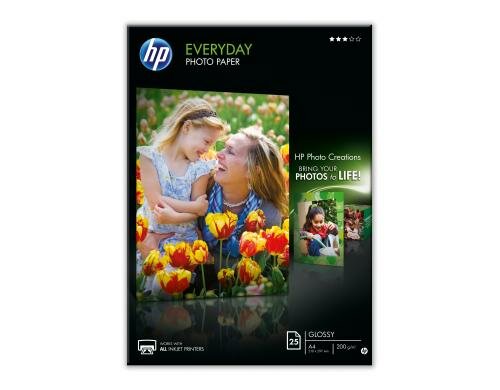 HP Fotopapier Q5451A glänzend A4, 25 Blatt, 200g/m2