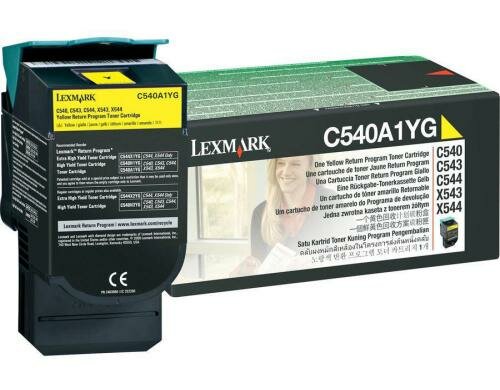 Rückgabe-Tonerkassette C540A1YG yellow 1000 Seiten für C544/X544