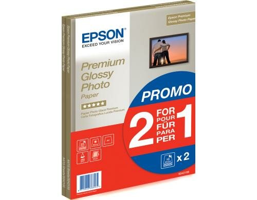 Premium Glossy Photo Paper A4 255g, 2x15 Blatt, S042169