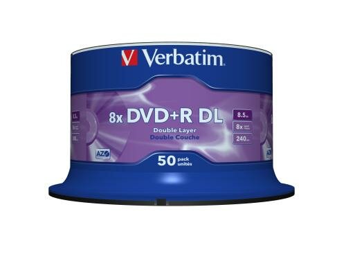Verbatim DVD+R 8x Double Layer 8.5GB,50er S mit Logo / Double Layer