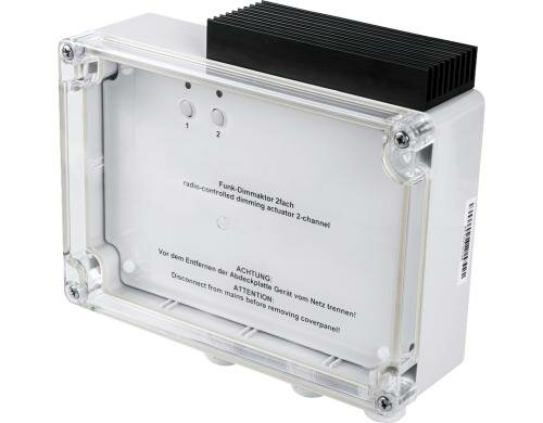 Homematic Funk-Dimmaktor 2-Kanal AP, IP65 Phasenanschnitt, 2x25-500VA