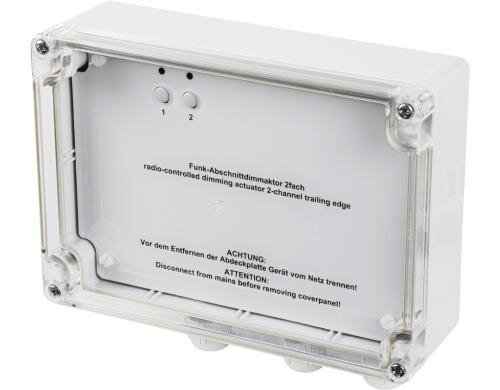 Homematic Funk-Dimmaktor 2-Kanal AP, IP65 Phasenabschnitt, 2x25-300VA