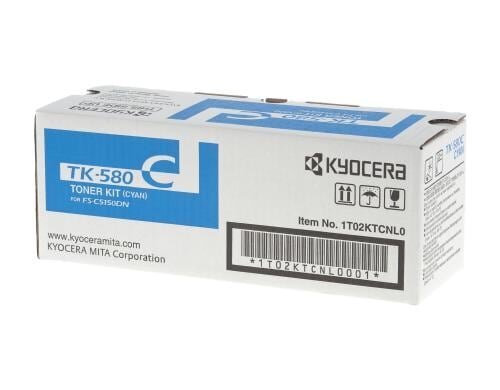 Toner Kyocera TK-580C, zu FS-C5150DN cyan, ca. 2800 S. gemäss ISO/IEC 19798