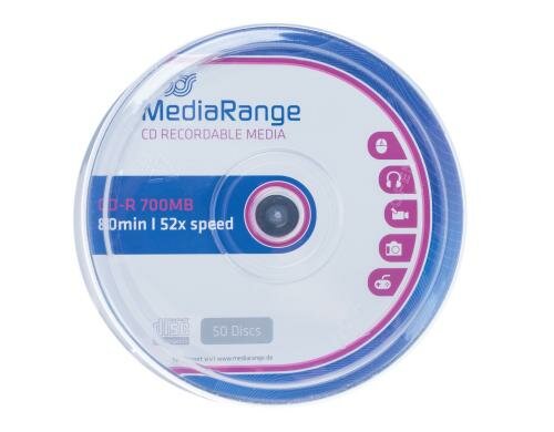 Mediarange CD-R 52x 80Min/700MB 50-Spindel Bis 52-fach,  mit Logo