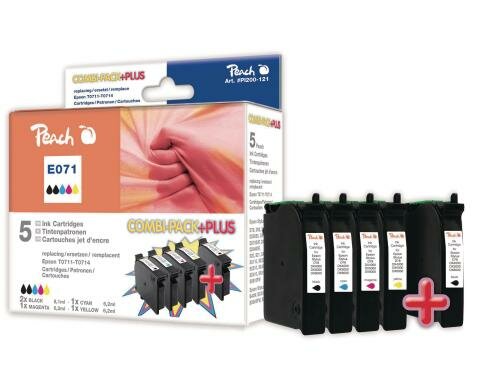 Peach Tinte EpsonT0715/T0895 MultiPack Plus 2xblack, c/m/y