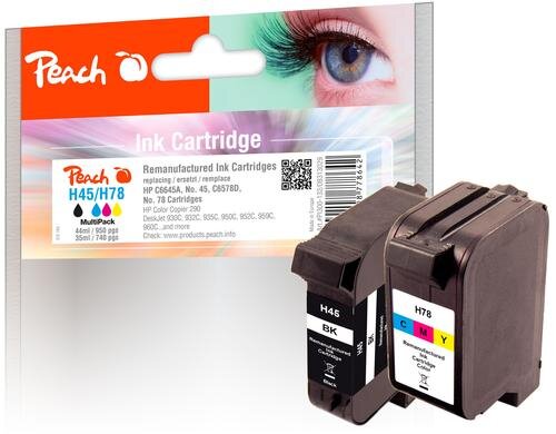 Peach Tinte HP 51645A C6578D Saving Combi Pack  1x schwarz 1x color