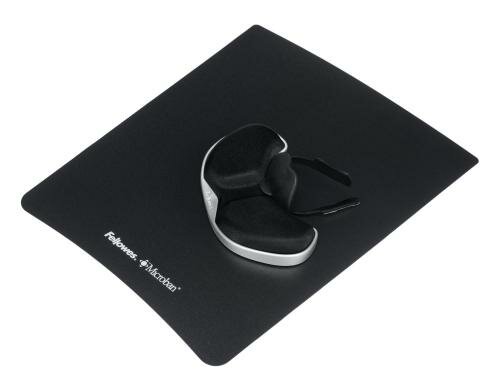 Fellowes Handballenauflage schwarz Lycra-Bezug, bewegt sich mit der Maus