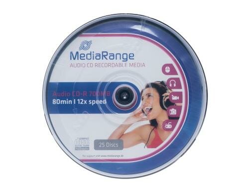 MediaRange AUDIO CD-R 700MB/80Min, 25er Sp bis 52-fach, n. bedruckbar