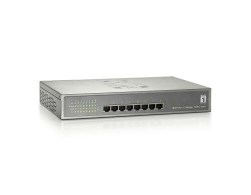 Level One GEP-0821: 8Port PoE Switch 8xPoE, 1 GBps, 15.4Watt, internes NT