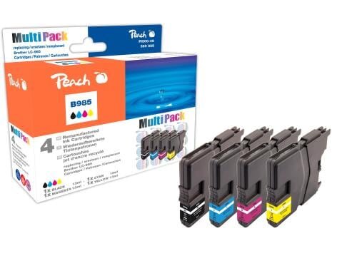 Peach Tinte Brother LC-985 Combi Pack XL 1x black/cyan/magenta/yellow