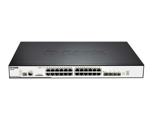 D-Link DGS-3120-24PC/SI:24 Poe Stack Switch 20x1Gbps plus 4x Combo SFP, Stack-Ports